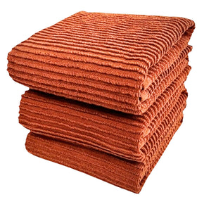 Serafina Home burnt-orange dish towels front view for quick kitchen drying