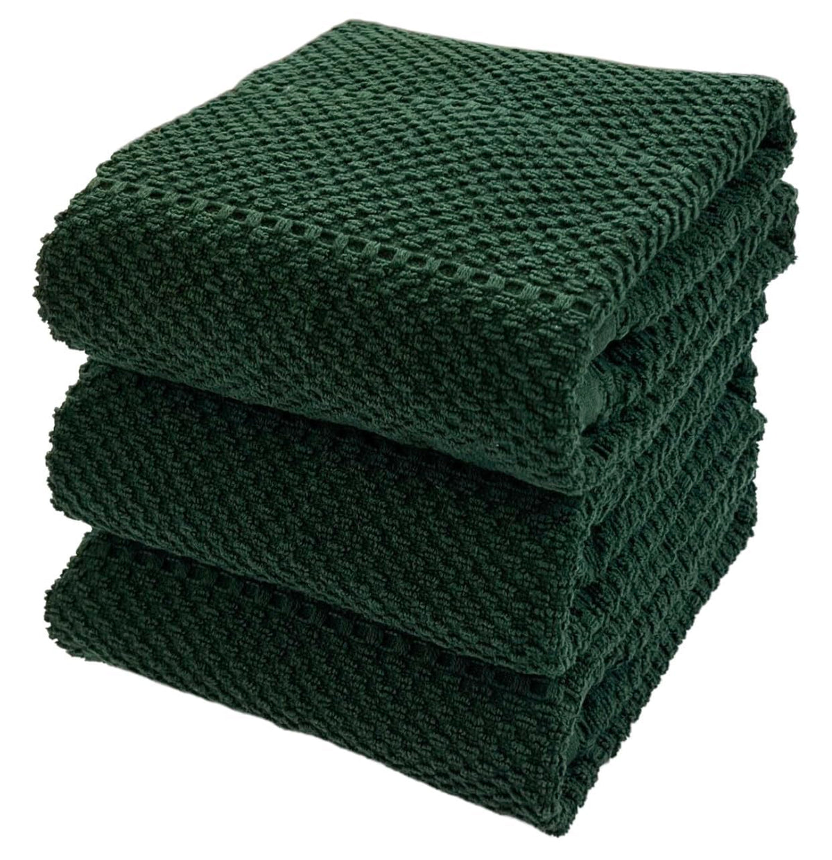 Serafina Home textured dark green towel close-up showing soft cotton and absorbency