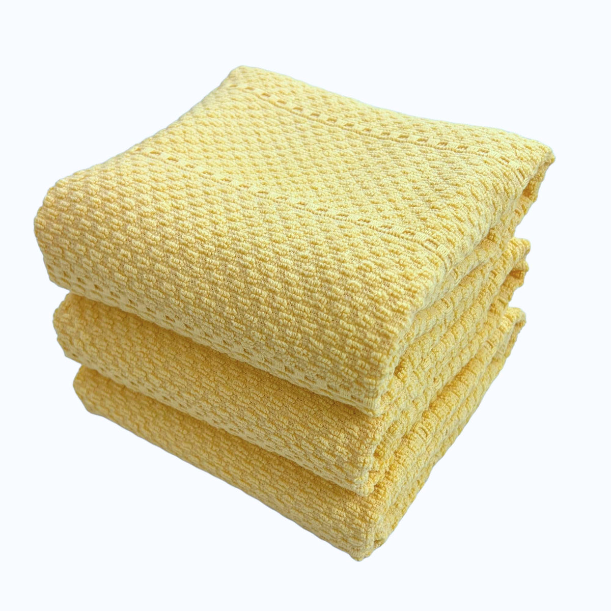 Serafina Home oversized towels in light butter yellow for dish drying
