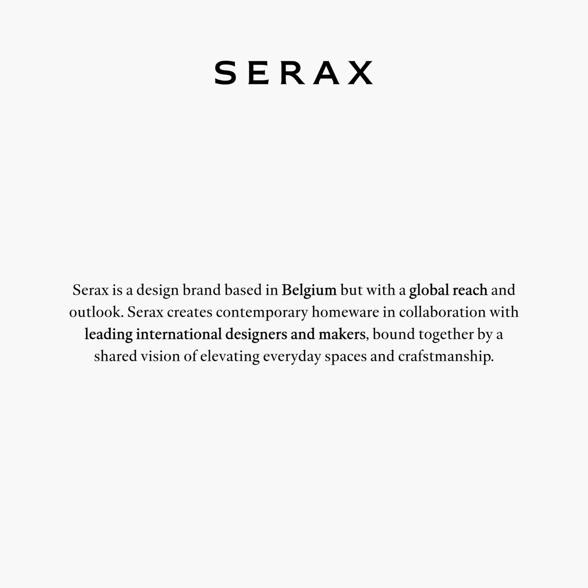 Elegant Serax glass vessel that can also function as a vase
