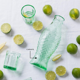 Fish & Fish glassware collection paired with casual dining