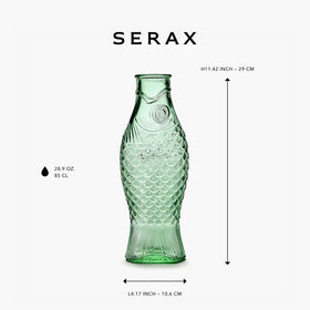 Green translucent Serax water pitcher side view for beverages
