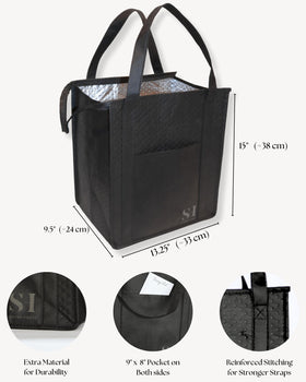Serene Homes bags with side pockets for lists and small essentials