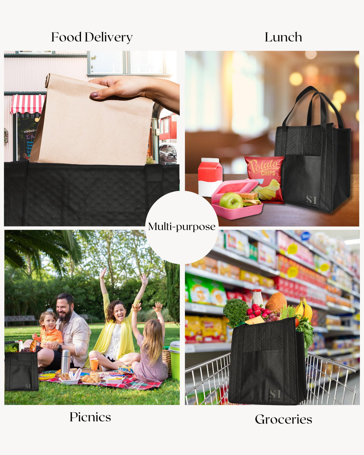 Serene Homes insulated bags suitable for lunches, picnics, daily use