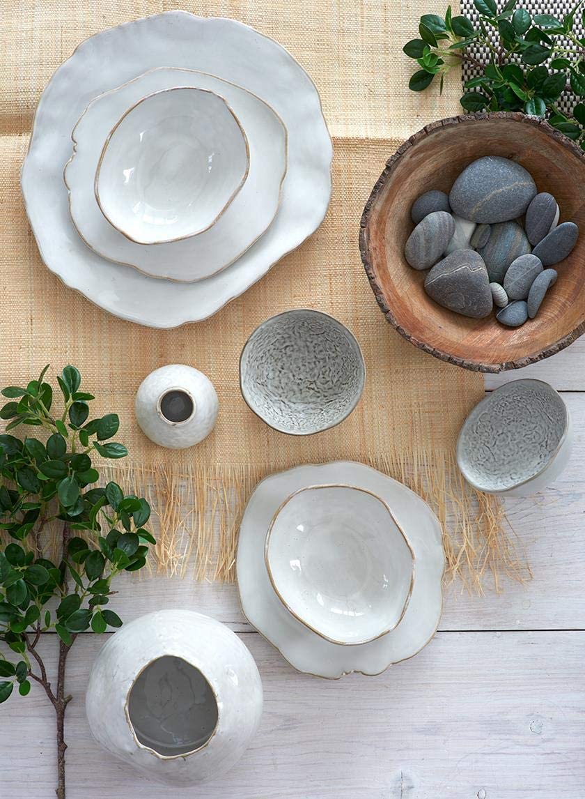 Serene Spaces Living bowl with floating candles creates a warm ambient vignette