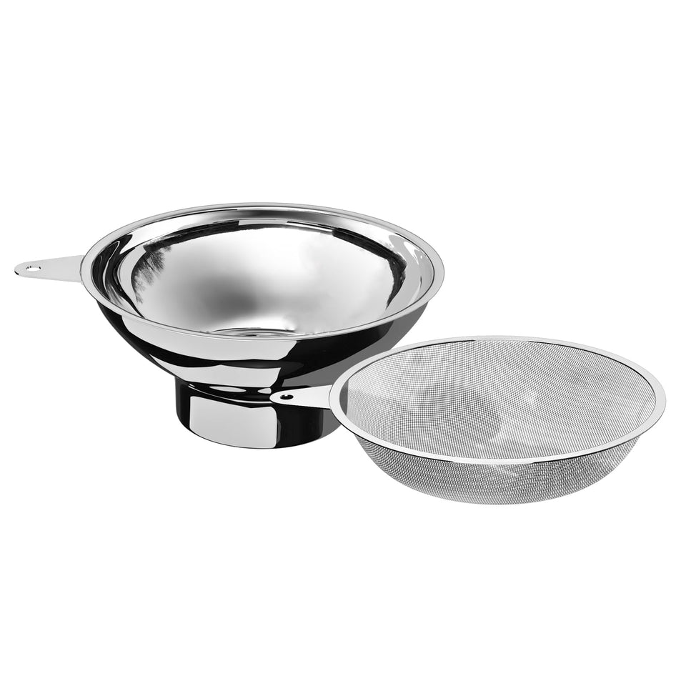 Serinar canning funnel with wide-mouth jar top view for neat filling