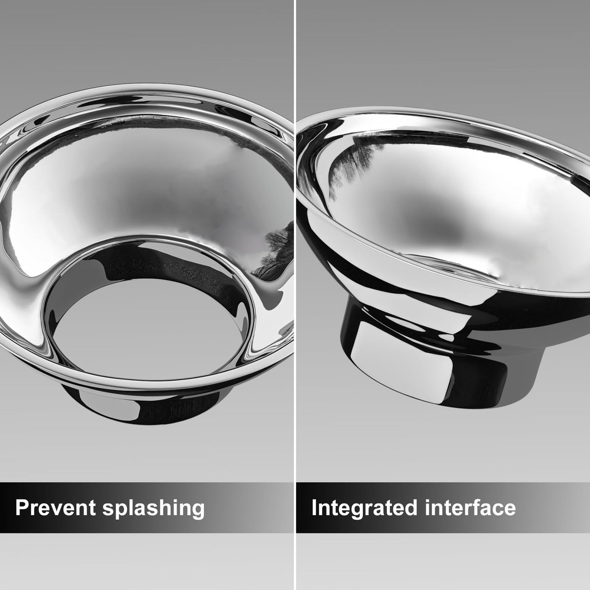 Serinar dishwasher-safe stainless funnel focuses on quick post-use cleaning.