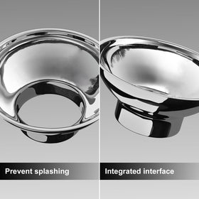 Serinar dishwasher-safe stainless funnel focuses on quick post-use cleaning.