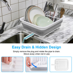 Seropy dish drying tray catches drips to protect countertops