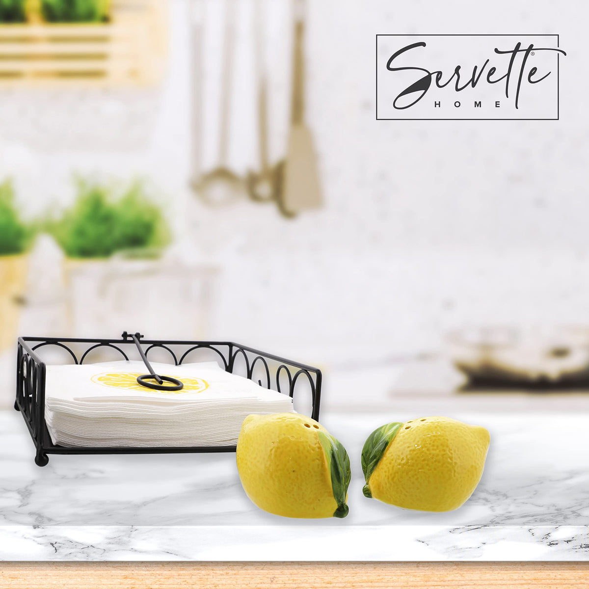 Servette Home lemon salt and pepper shakers are gift-ready for friends.