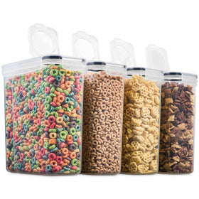 Seseno 4-pack airtight cereal containers with secure lids for freshness and pest protection