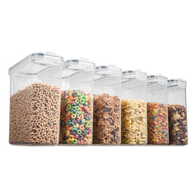 Seseno stackable design saving countertop and pantry space.