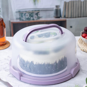 SETLUX 10in cake carrier with handle keeps cakes portable and protected.