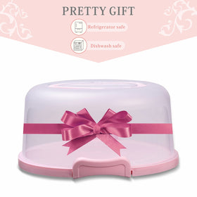 Setlux circular cake carrier with lid, ideal for transporting 6in–10in cakes.