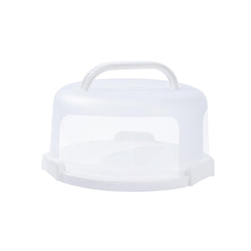Setlux round cake container with lid keeps slices fresh and dust-free.