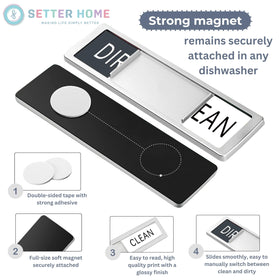 SETTER HOME Grade 304 stainless-steel sign highlights durability for kitchen use.