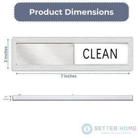 SETTER HOME sliding-action clean-dirty magnet enables easy status updates for busy kitchens.