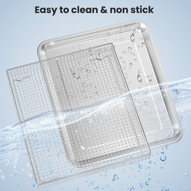 Dishwasher-safe SettleDown basket and tray for easy cleanup