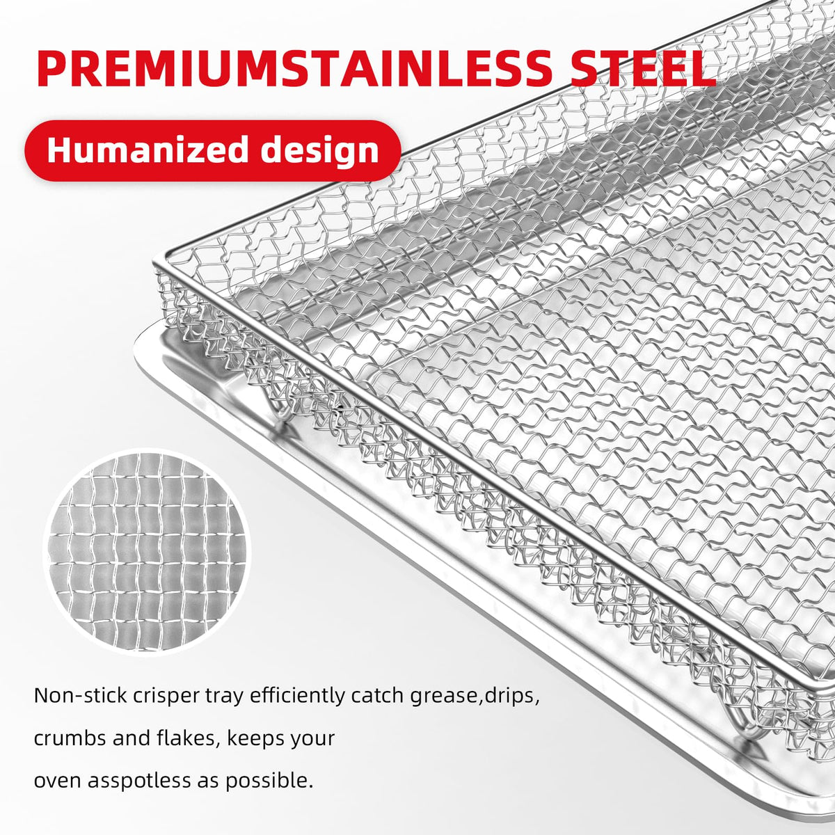 SettleDown dishwasher-safe tray simplifies cleanup after air frying meals.