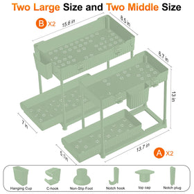 Sevenblue ABS material supports up to 40 lb for sturdy storage.