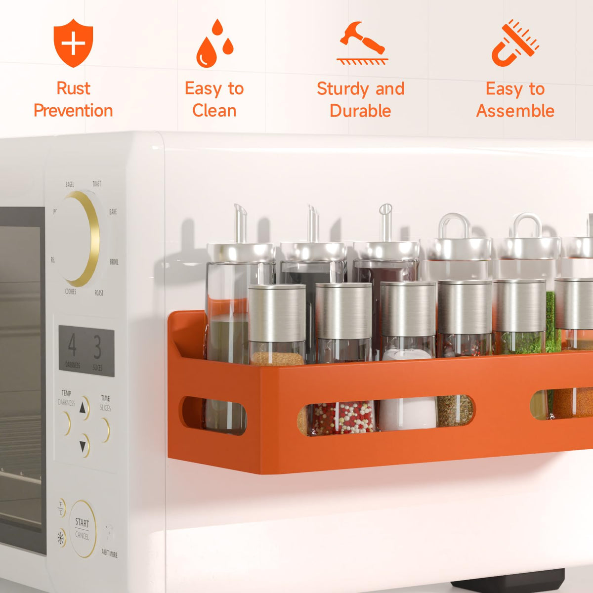 Sevenblue ABS material resists rust and cleans easily.