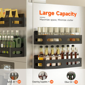 Sevenblue ABS material spice rack is rustproof and easy to wipe clean