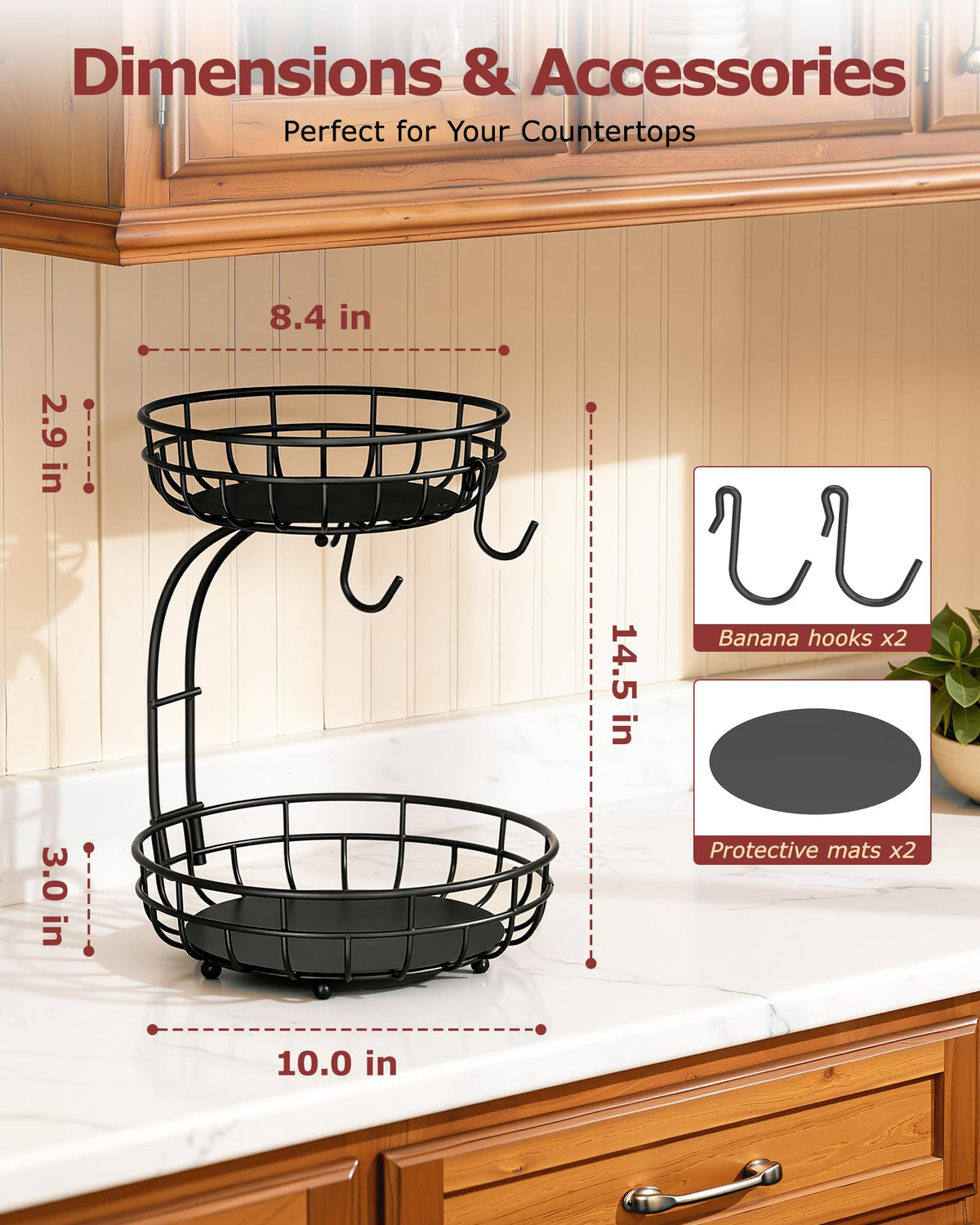 Sevenblue versatile fruit holder for countertops and organized spaces