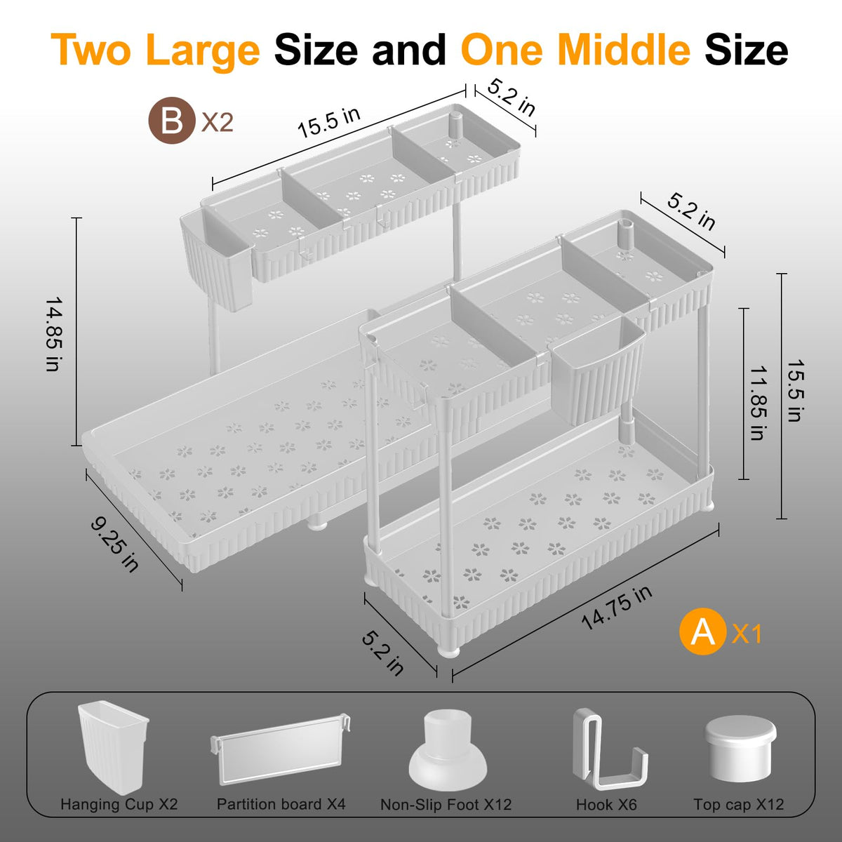 Sevenblue durable ABS material resists moisture for long-lasting storage.