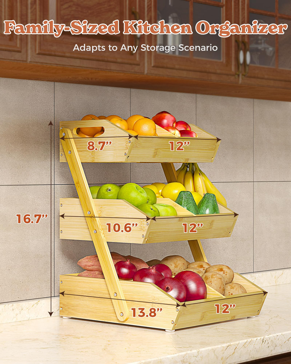 Sevenblue durable bamboo finish adds rustic charm to kitchen