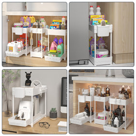 Sevenblue durable organizer keeps cleaning supplies neatly stored and accessible.