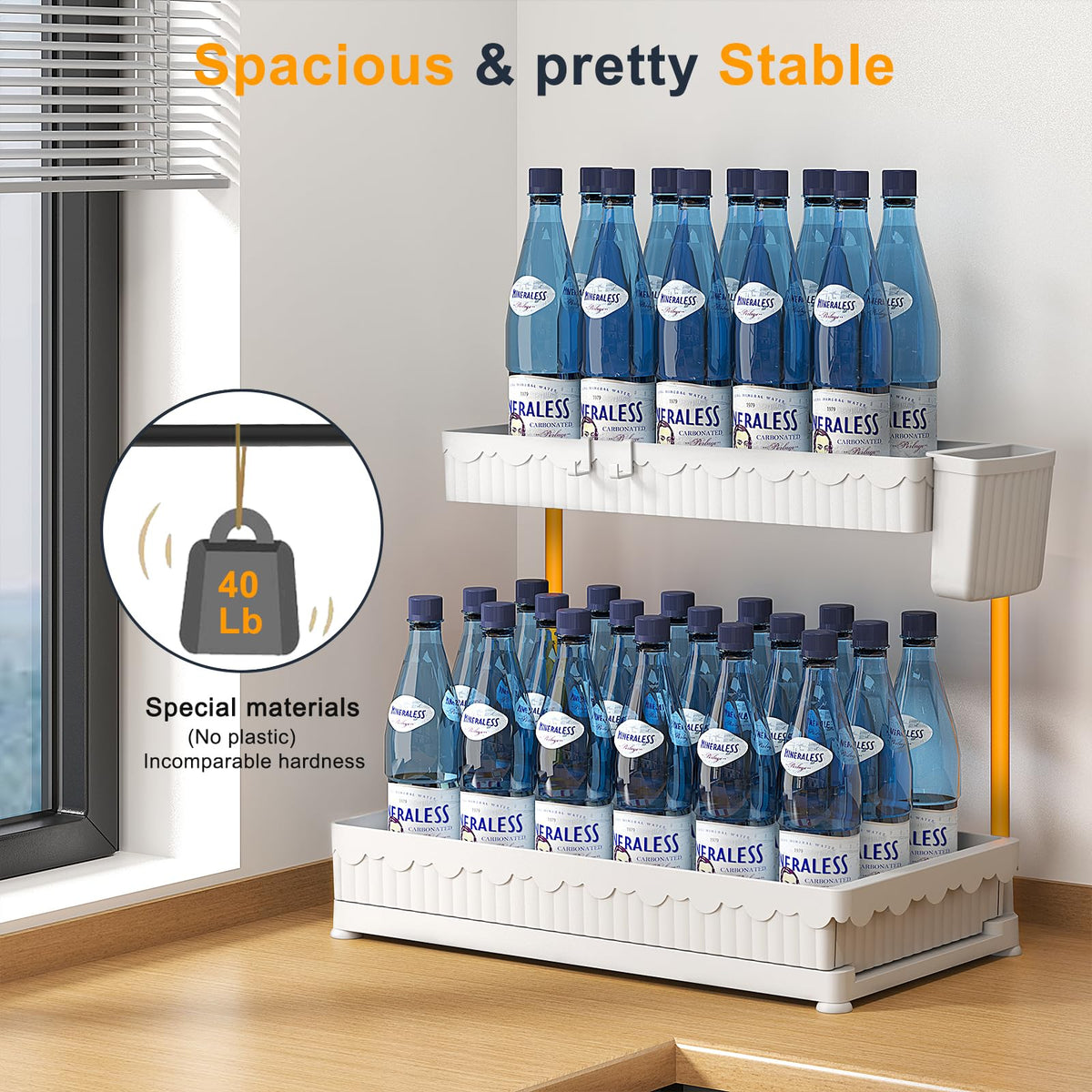 Sevenblue extra basket adds rack space for sponges and brushes.