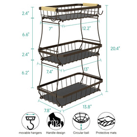 Sevenblue fruit basket displayed on counter showcasing organization and accessibility