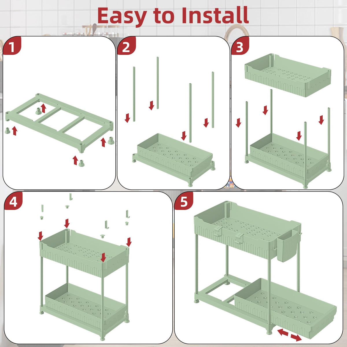 Sevenblue easy-assembly organizers come together in minutes without tools.