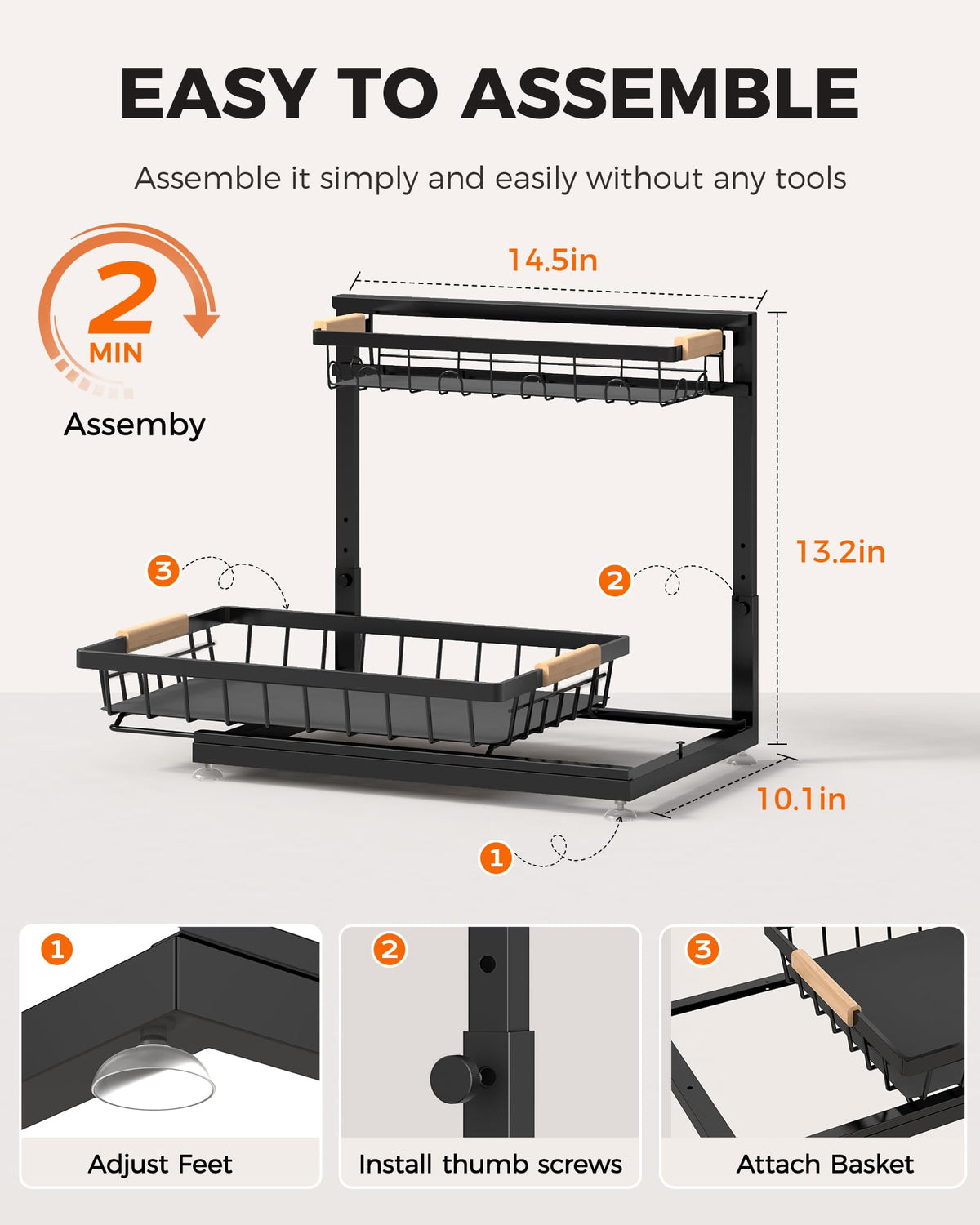 Sevenblue multi-purpose shelves suitable for kitchen and bathroom storage