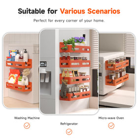 Sevenblue multipurpose magnetic rack for fridge, microwave, or whiteboard.
