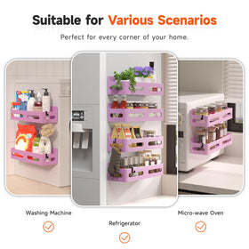 Sevenblue multipurpose magnetic rack fits on any magnetic surface, from fridge to whiteboard.
