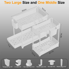 Sevenblue reinforced metal rails support heavy items.