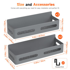 Sevenblue spice rack with 4 hooks helps tidy counters and drawers.