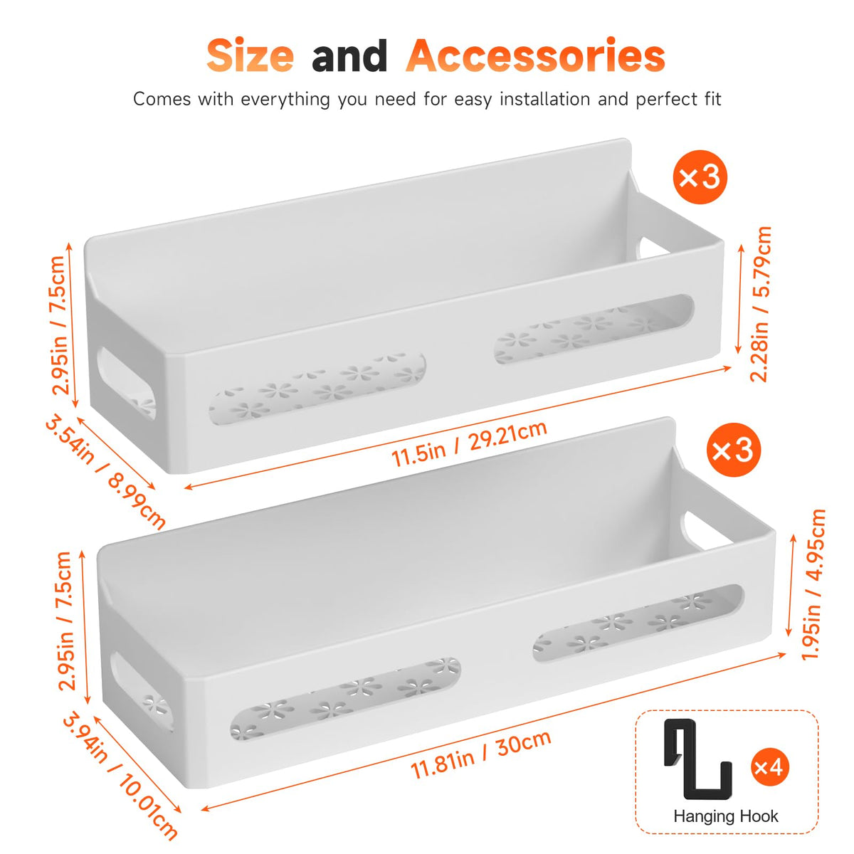 Sevenblue sleek white spice rack assembly complements any kitchen décor.