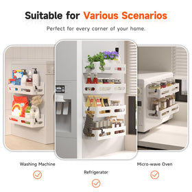Sevenblue stable fridge-door mount saves counter space with secure fit.