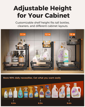 Sevenblue two-tier sliding drawers providing smooth access to stored items