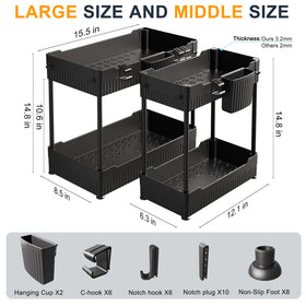 Sevenblue thick plastic construction and sturdy tubes for durable under-sink storage