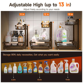 Sevenblue under-sink organizer emphasizing plumbing-friendly design