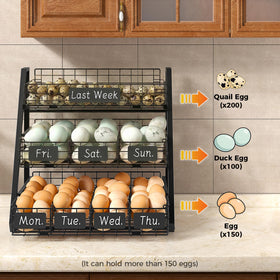 Sevenblue upgraded egg holder countertop keeps eggs organized on the counter