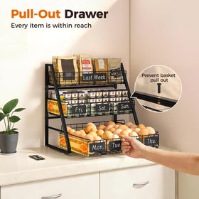 Sevenblue upgraded egg holder removable dividers showcasing adjustable sections for different egg sizes