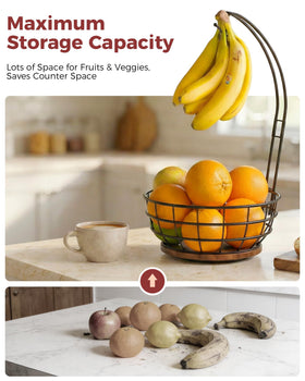 Sevenblue wooden non-slip base keeps the basket stable and counters protected