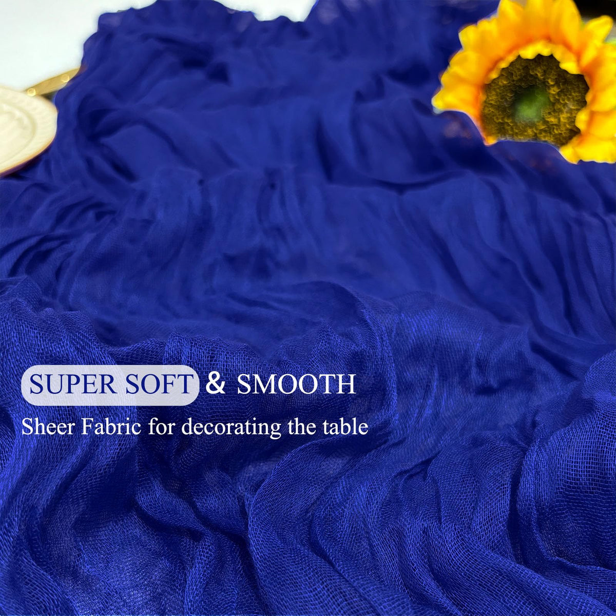 Seveups table runner with centerpieces to create a boho chic vibe.