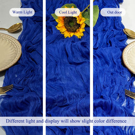 Seveups cheesecloth runner demonstrates easy care and washable fabric.