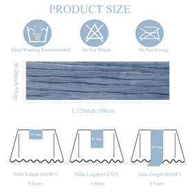 Seveups dusty blue cheesecloth runner elegant drape suits wedding and party tables