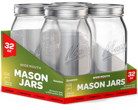 SEWANTA wide-mouth 32 oz jar with lid for easy filling and canning.